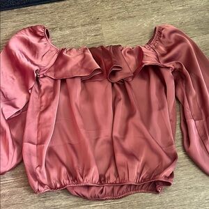 Pink Ruffled Relaxed Blouse